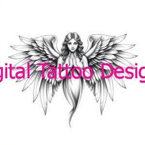 Celestial Prayer Angel Tattoo