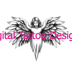 Graceful Guardian Angel Tattoo