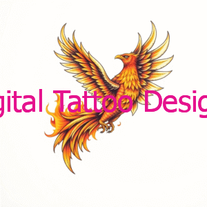 Phoenix Rising – Rebirth Tattoo Design