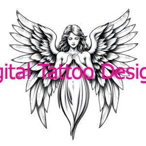 Sacred Light Angel Tattoo