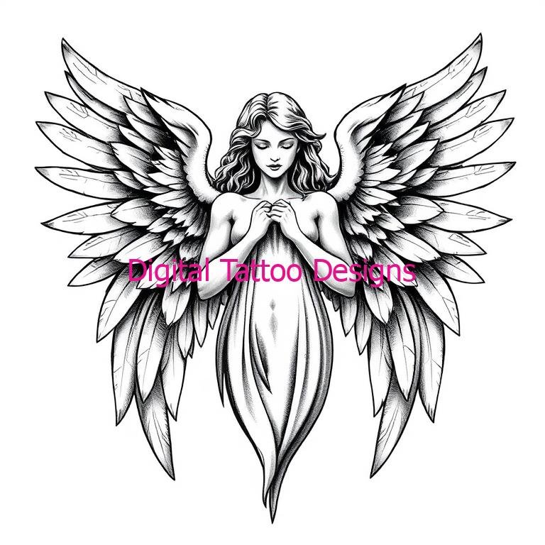 Sacred Light Angel Tattoo