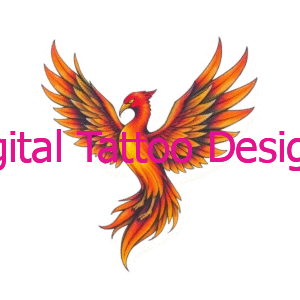 Soaring Flame – Elegant Phoenix Rebirth Tattoo